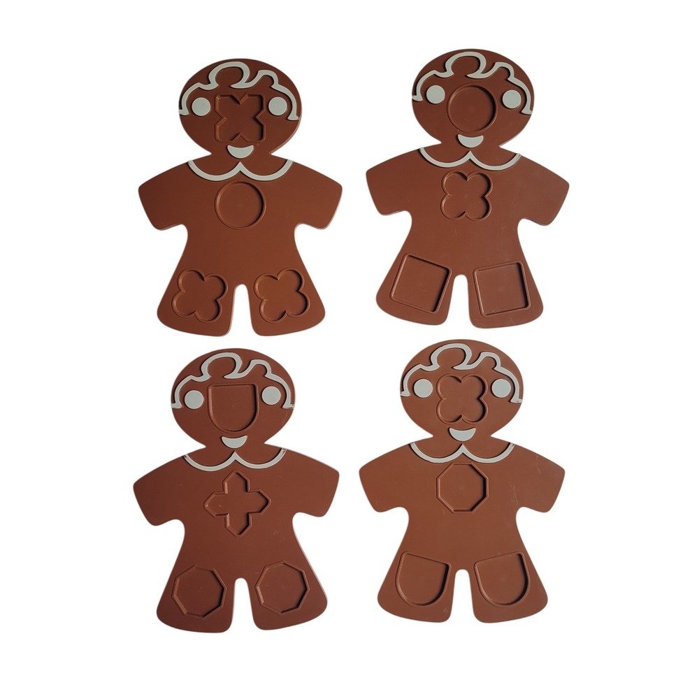 vt 1971 Hasbro Cookie Cutters Gingerbread‎ Man Set of 4 Parts